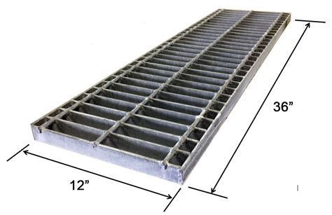 Metals Depot Galvanized Trench Drain Grate 1 X 12 Inch