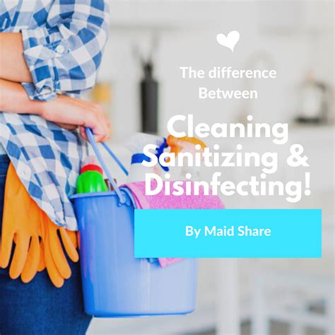The Difference Between Cleaning Sanitizing And Disinfecting — Maid Share Shop Organic All
