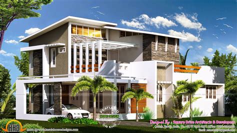 2000 Sq Ft Modern Contemporary House Plan Kerala Home Design And