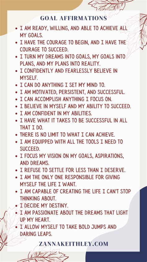 45 Goal Affirmations For Achieving Your Dreams