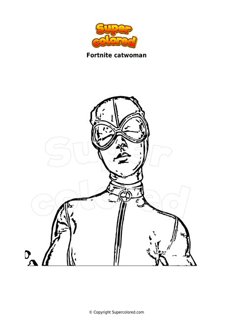 Ausmalbild Fortnite Catwoman