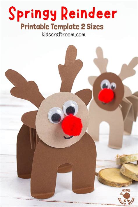 Fun Springy Reindeer Craft For Kids Kids Craft Room