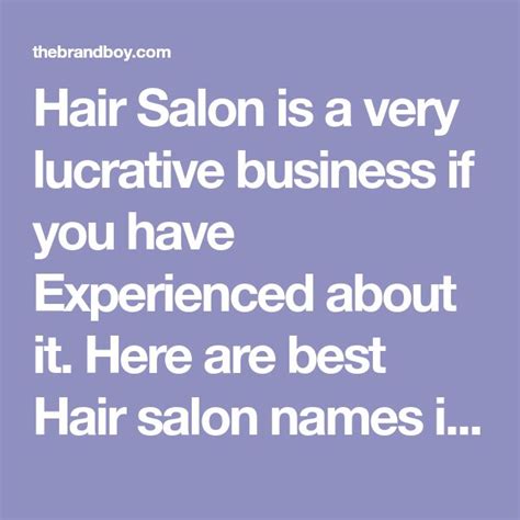 Hair Salon Names 861 Creative And Cool Names Hair Salon Names