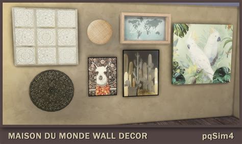 Industrisims | sims 4 studio. Maison du Monde Wall Decor. Sims 4 Custom Content.