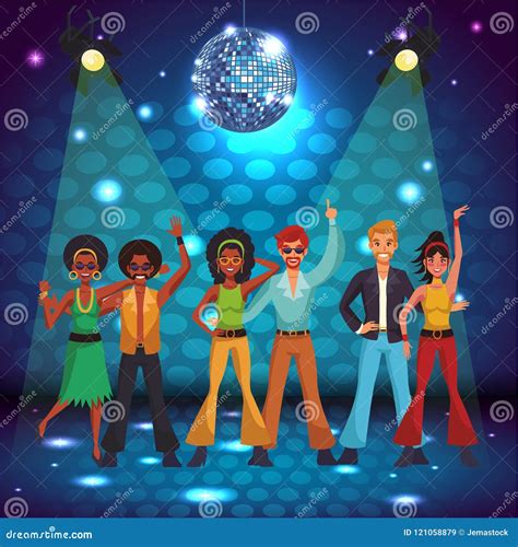 People And Disco Cartoons Stock Vector Illustration Of Vector 121058879