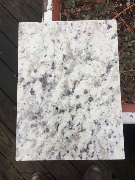 Ornamental White Granite Countertop In Natural Light But Its A