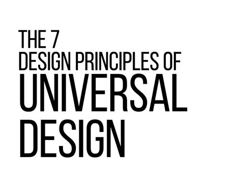 What Is A Universal Design Principle Design Talk