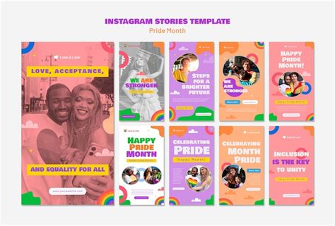 Free Psd Pride Month Celebration Instagram Stories