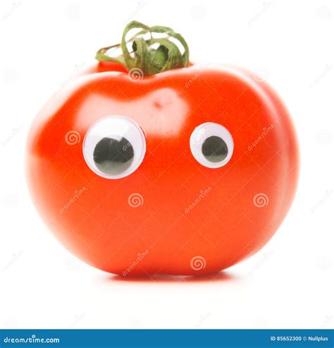 Funny Tomato With Eyes Stock Photo Image Of Food Detail 85652300