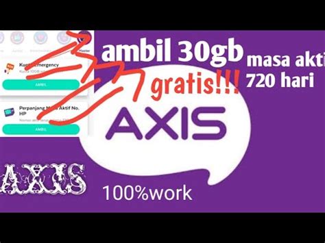 Apr 30, 2021 · bantuan kuota internet untuk mahasiswa/dosen sebesar 50 gb dengan pembagian kuota bebas dan kuota belajar (detil pembagian akan segera difinalkan). TERBONGKARR!!!! Kuota Gratis AXIS 30GB+masa aktif 720 hari ...
