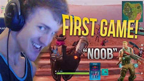 Ninjas First Game On Fortnite Youtube
