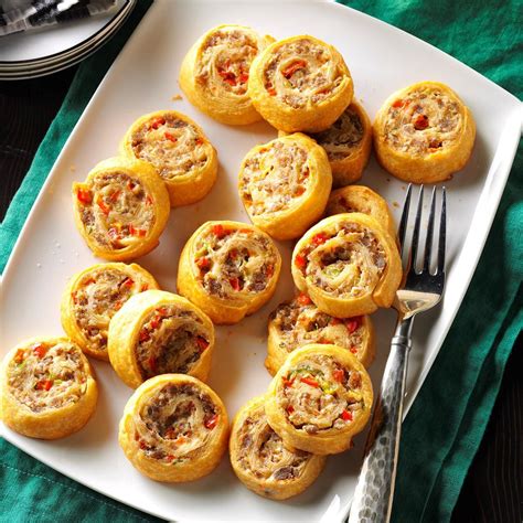 Make homemade italian sausage in your food processor: Make-Ahead Sausage Pinwheels | Recipe in 2020 | Food recipes, Sausage pinwheels, Cream cheese ...