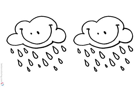 See more ideas about coloring pages, coloring books, colouring pages. Raindrop Coloring Pages Smile Clouds with Raindrops - Free ...