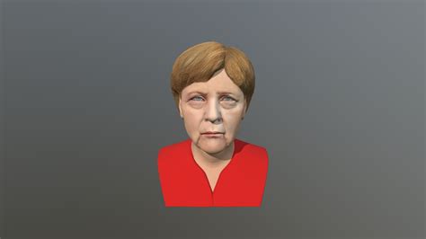 Angela Merkel Bust Ready Full Color 3d Printing Buy Royalty Free 3d
