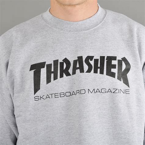 Thrasher Skate Mag Crew Grey Beyond