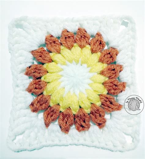 Si Nanay Madel Crochet Tutorial Sunburst Granny Square