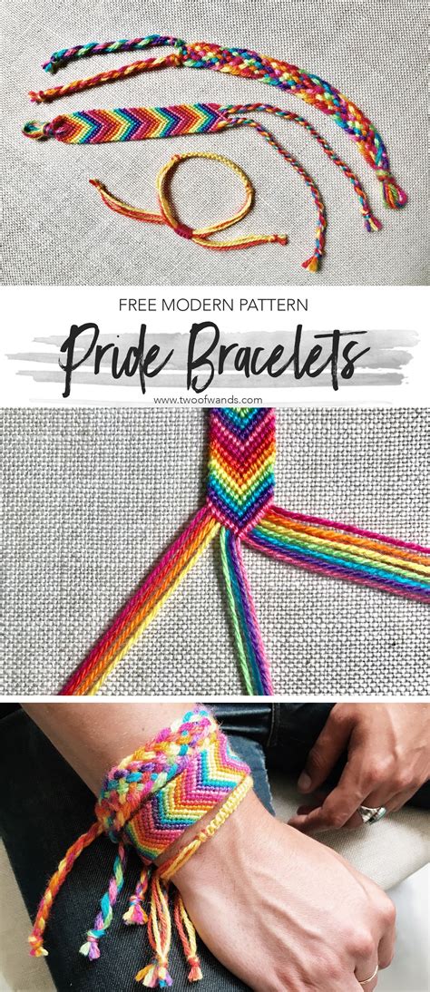 Pride Bracelets Free Rainbow Friendship Bracelets Tutorial — Two Of
