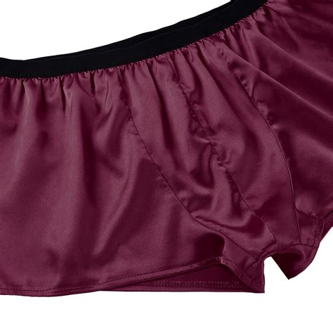 men s silk satin frilly boxers shorts panties loose underwear lingerie briefs ebay