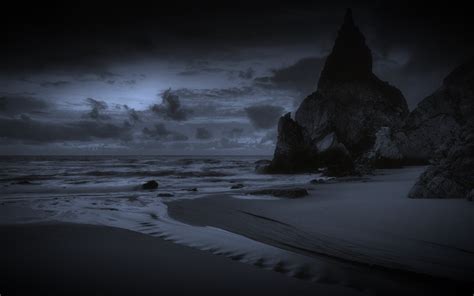 Dark Beach Wallpapers Top Free Dark Beach Backgrounds Wallpaperaccess