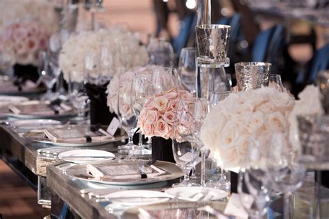 blush pink and ivory rose wedding centerpieces