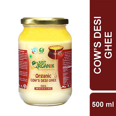 Buy Just Organik Organic Cow Desi Ghee 100 Natural Smooth Texture Pure Quality Online At