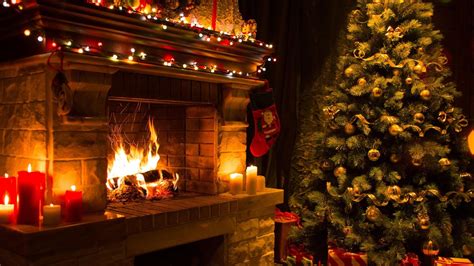 Christmas Tree Fireplace Wallpaper For Desktop 1920x1080 Full Hd