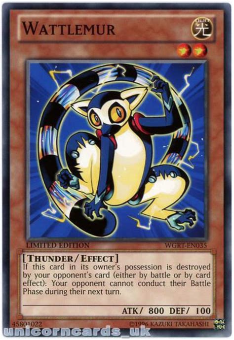 We did not find results for: WGRT-EN035 Wattlemur Limited Edition Mint YuGiOh Card:: Unicorn Cards - The UK's Leading YuGiOh ...