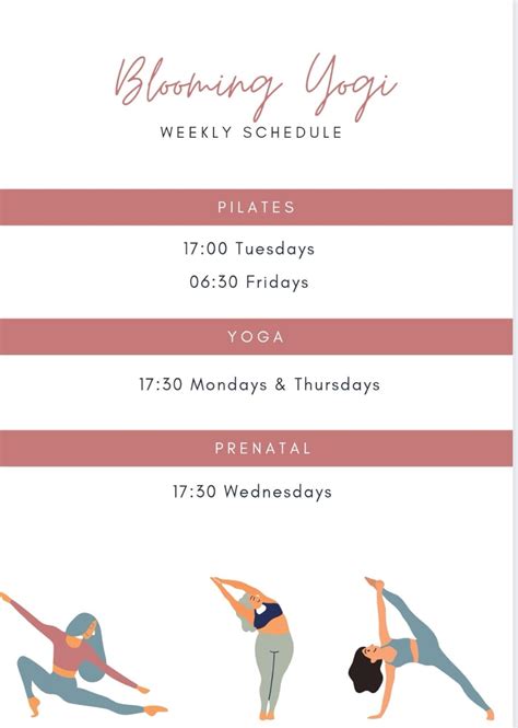 Schedule Blooming Yoga And Pilates Studio