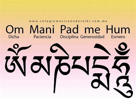 Mantra Budismo Reiki Om Mani Padme Hum Mantras Good Vibes Tattoo