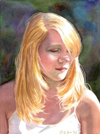 Watercolor Woman Hair