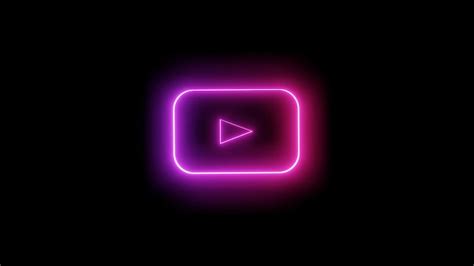 Premium Photo Neon Glowing Youtube Logo Image On Black Background