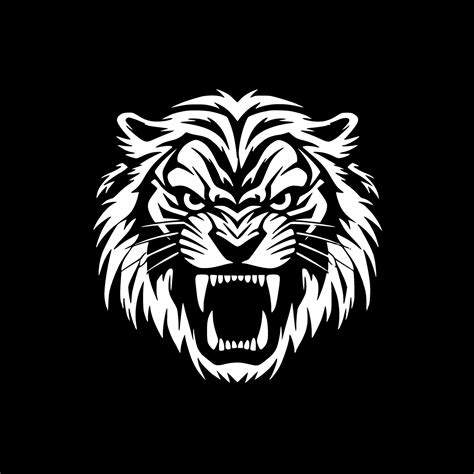 Tigre minimalista y plano logo vector ilustración 27724285 Vector