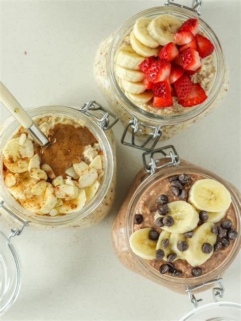 Basic Banana Overnight Oats With 3 Flavor Variations Shaped By