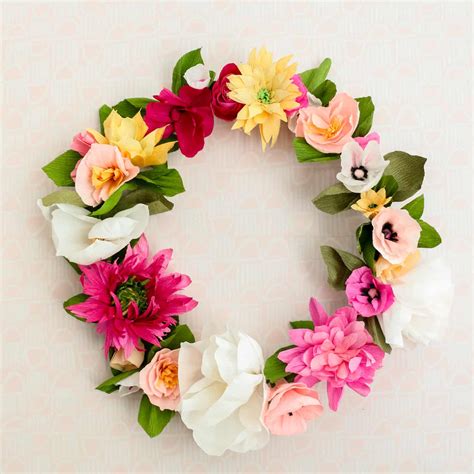 How To Make A Paper Flower Wreath A Beautiful Mess