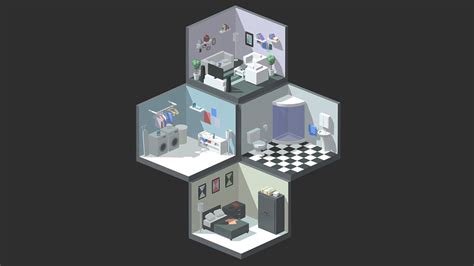 Isometric Rooms Download Free 3d Model By Matiasmyma F9c1d81