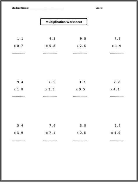 7th Grade Math Worksheets Learning Printable