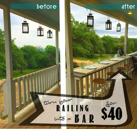 Turn Your Railing Into A Eat Up Bar Rhyne Farm Diy Balcony