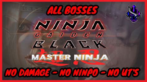 Ninja Gaiden Black All Bosses Master Ninja No Damage No Ninpo No