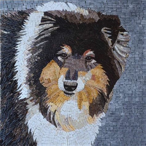 Mosaic Artwork Shetland Sheepdog Mosaic Artwork Mosaic Animals
