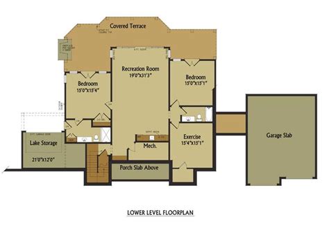 Open Living Floor Plan Lake House Design With Walkout Basement Lake