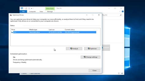 How To Optimize And Defragment Any Drive In Windows 10 Youtube
