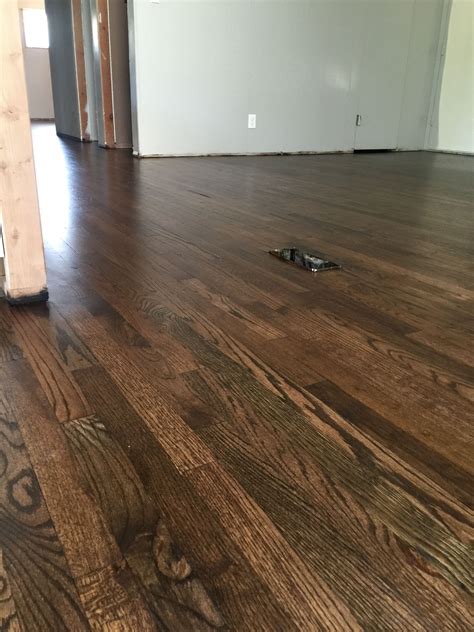 Red Oak Stained Dark Brown Water Pop Red Oak Stain Staining Wood