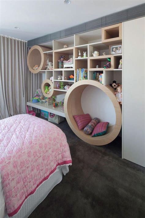 Teenage Girl Decor With Round Shelves Teengirlbedroom Kids Bedroom