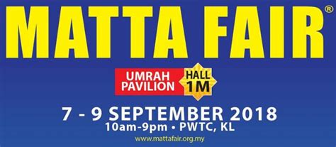 05/04/2019 @ 10:00 am end: MATTA Fair at PWTC KL (7 September 2018 - 9 September 2018)