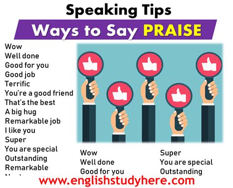 Speaking Tips Ways To Say Praise English Study Here