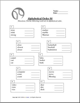 If you're not ready to join the member site, sign up for a free account to access thousands of free teaching use this 'abc order: 12 Best Images of Alphabetical Order Worksheets 1st Grade - Words in ABC Order Worksheets 1st ...
