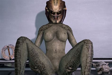 Rule 34 3d Alien Female Green Skin Nude Predator Franchise Pussy