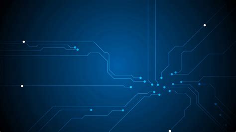 Blue Tech Circuit Board Technology Animated Background Video Graphic