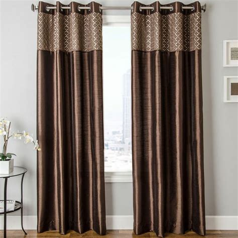 Jcpenney Guild Faux Silk Grommet Top Curtain Panel Jcpenney Brown