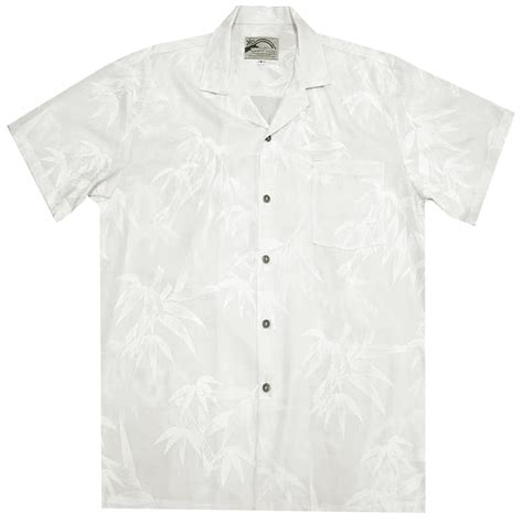 Men S Paradise Found Aloha Short Sleeve Camp Shirt Bamboo White
